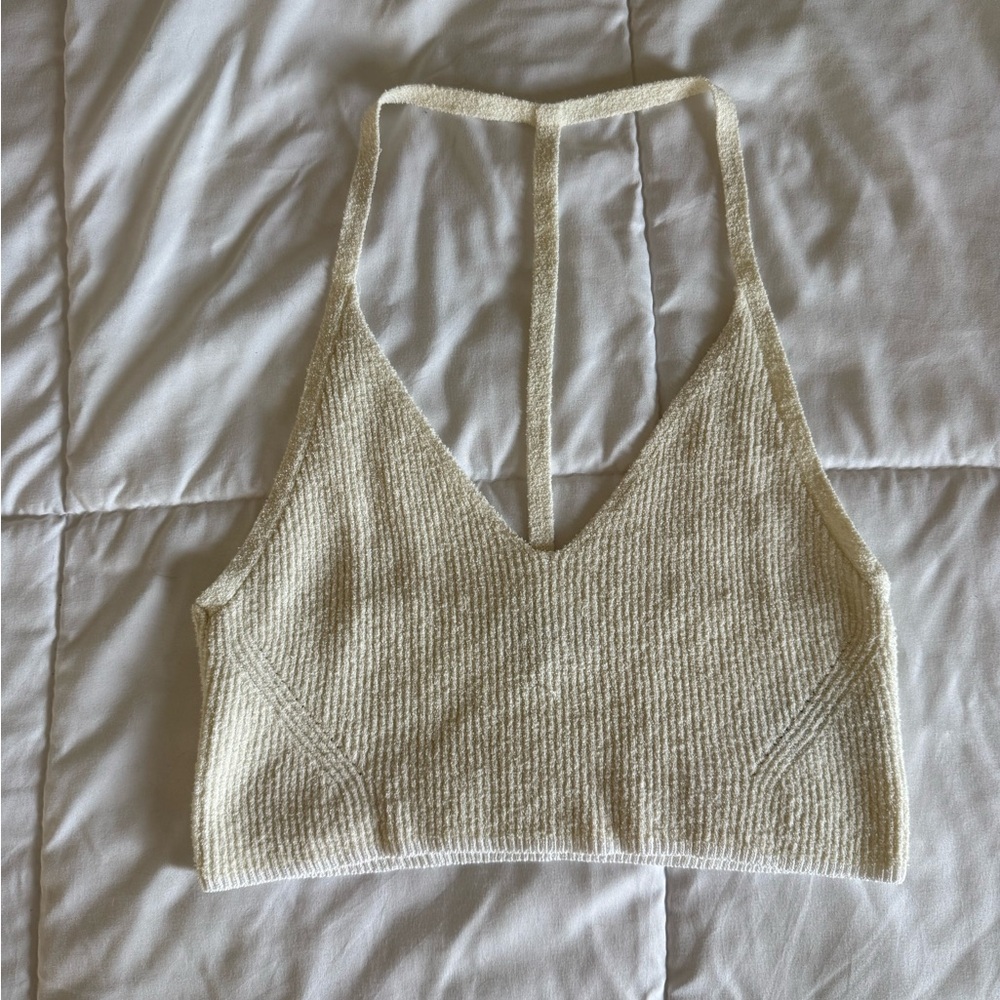 Rag & Bone Ivory Knit Crop Top